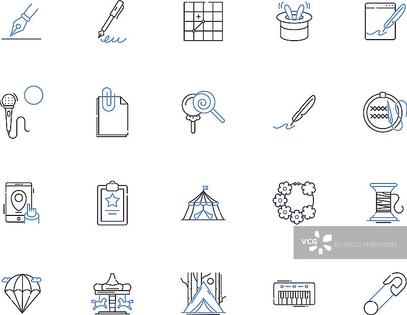 视觉艺术轮廓图标绘画作品合集图片素材