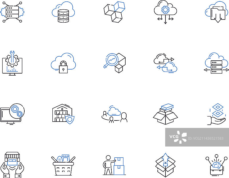 存储轮廓图标合集图片素材