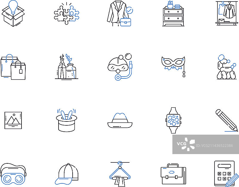 珠宝帽配饰轮廓图标图片素材