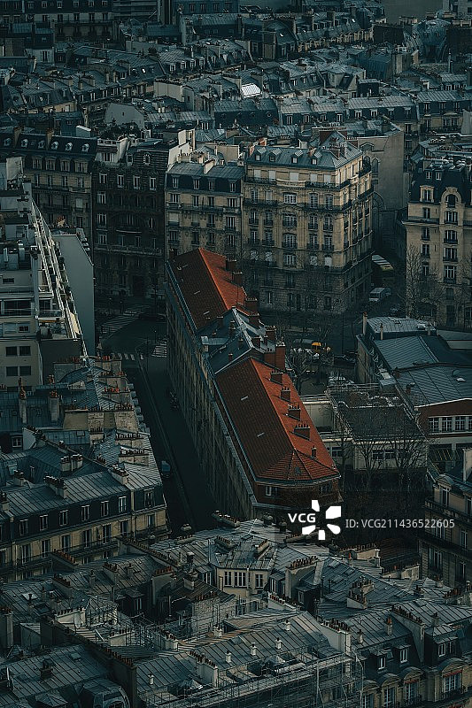 城市建筑的高角度视角图片素材