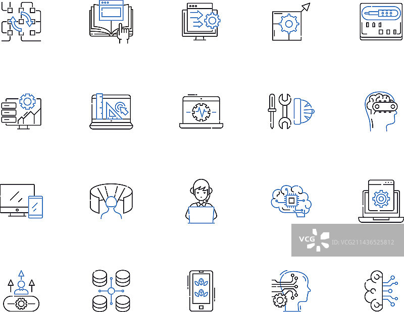 程序轮廓图标集合图片素材