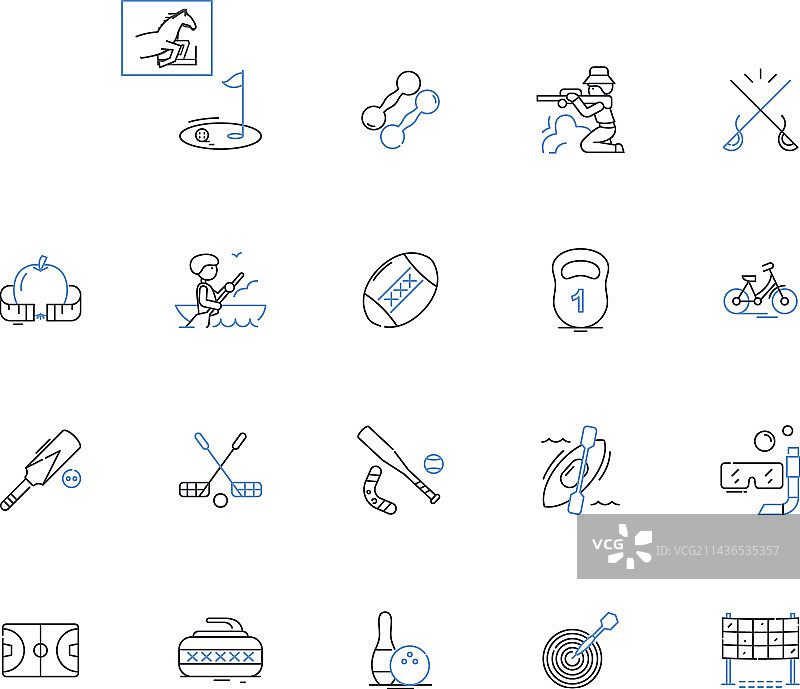 运动轮廓图标合集：运动竞技图片素材