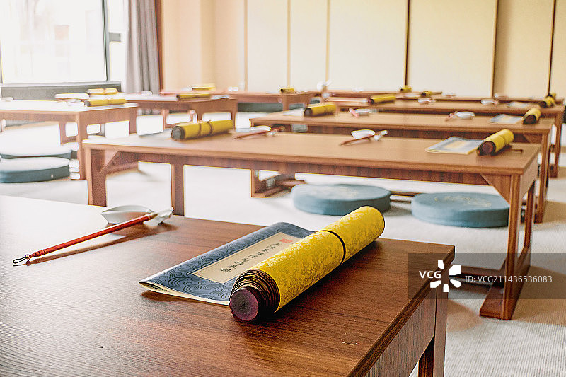 一个空旷的国学教室图片素材
