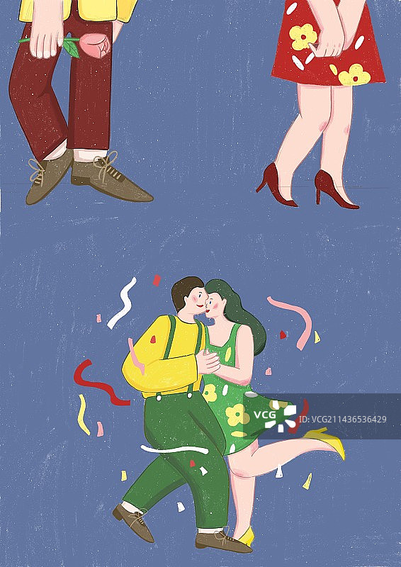 从害羞到相拥的恋爱过程图片素材