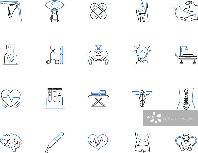 医院轮廓图标合集图片素材