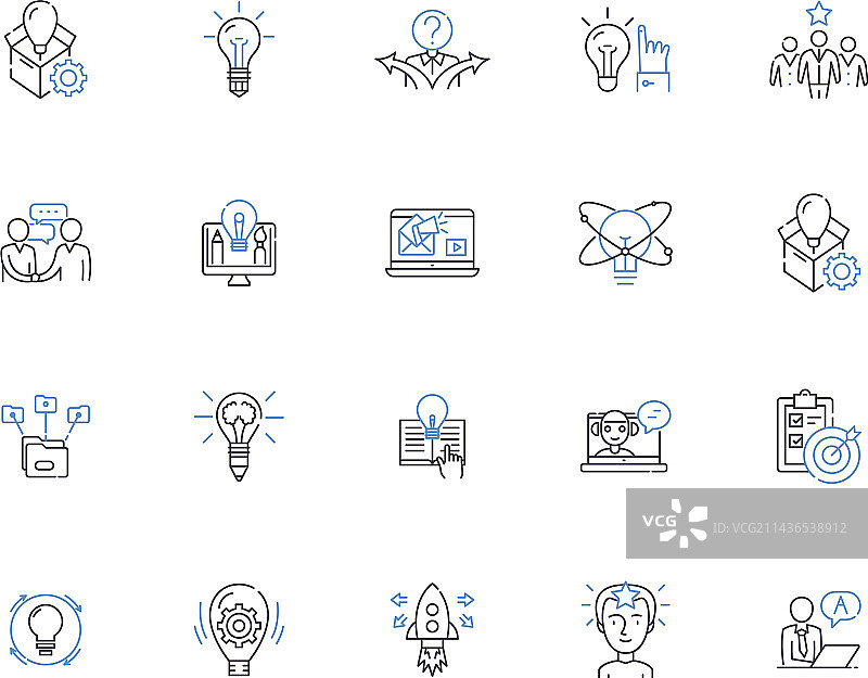 创意生成轮廓图标合集图片素材