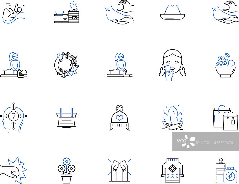 美容化妆轮廓图标系列图片素材