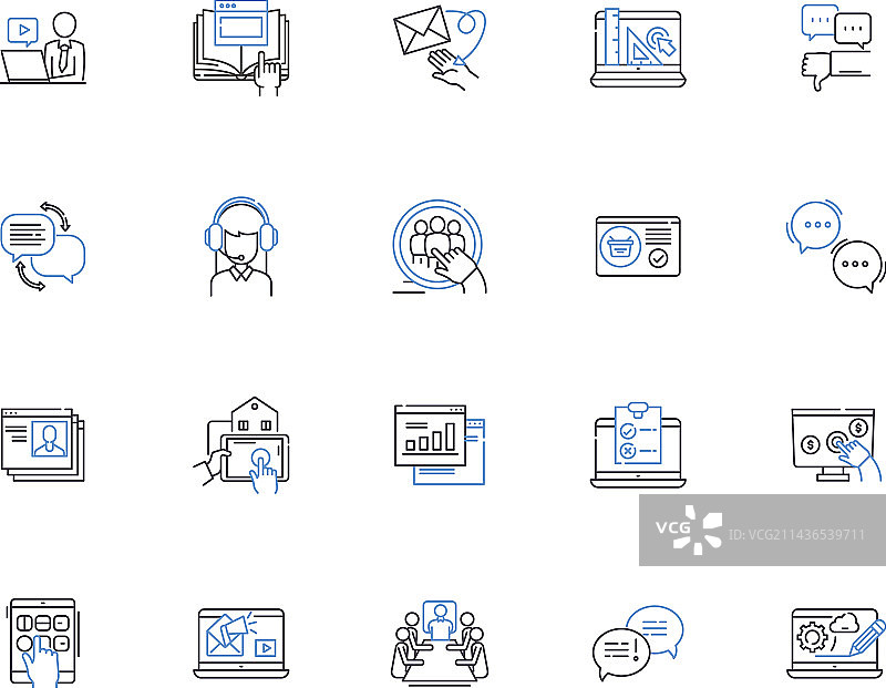 在线人物轮廓图标合集图片素材