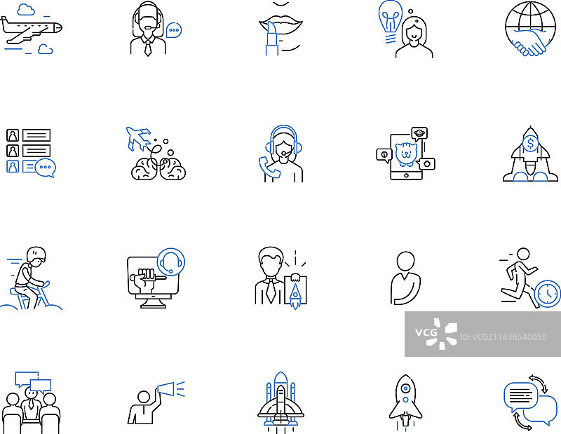 冒险和户外活动轮廓图标图片素材