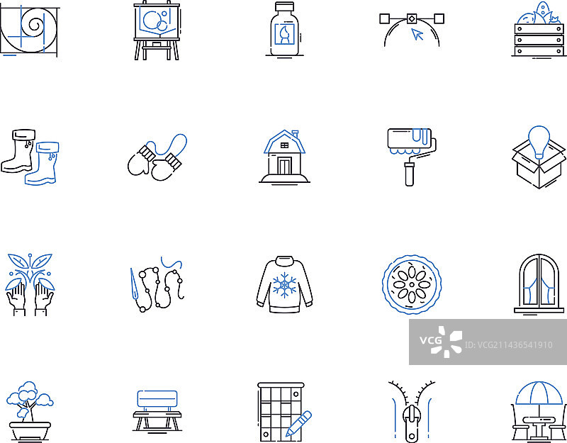 DIY商业轮廓图标合集图片素材