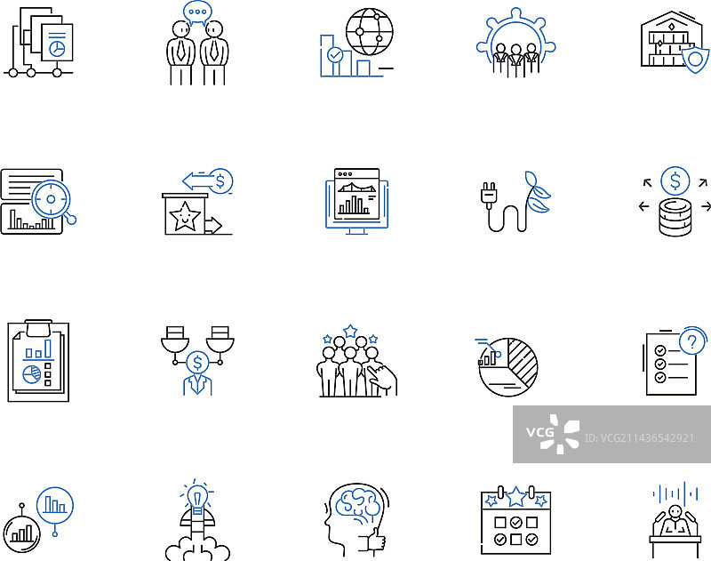 目标和关键结果轮廓图标图片素材