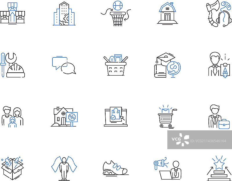 城市生活轮廓图标合集图片素材