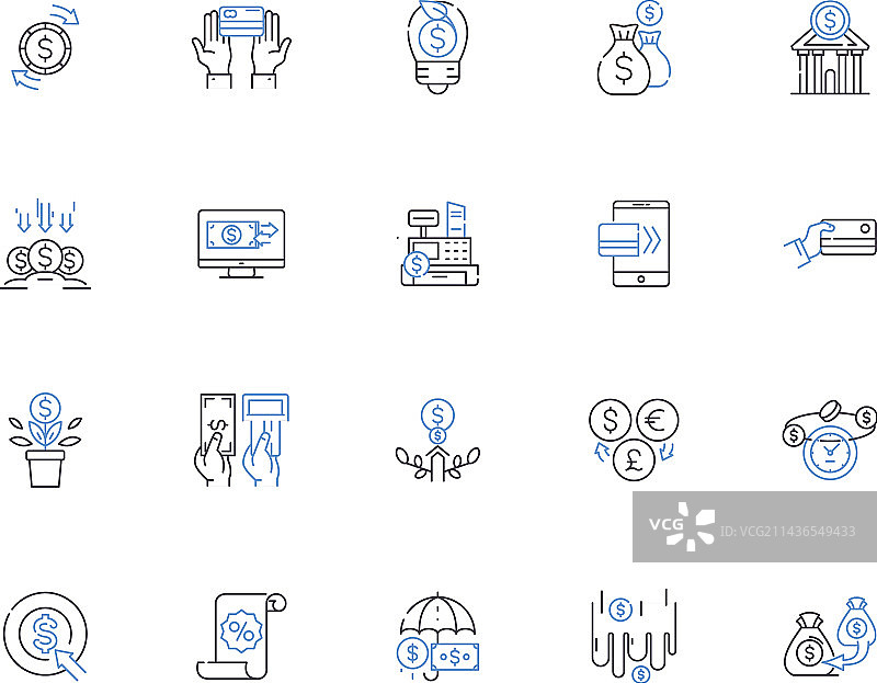 支付轮廓图标合集费用汇款图片素材