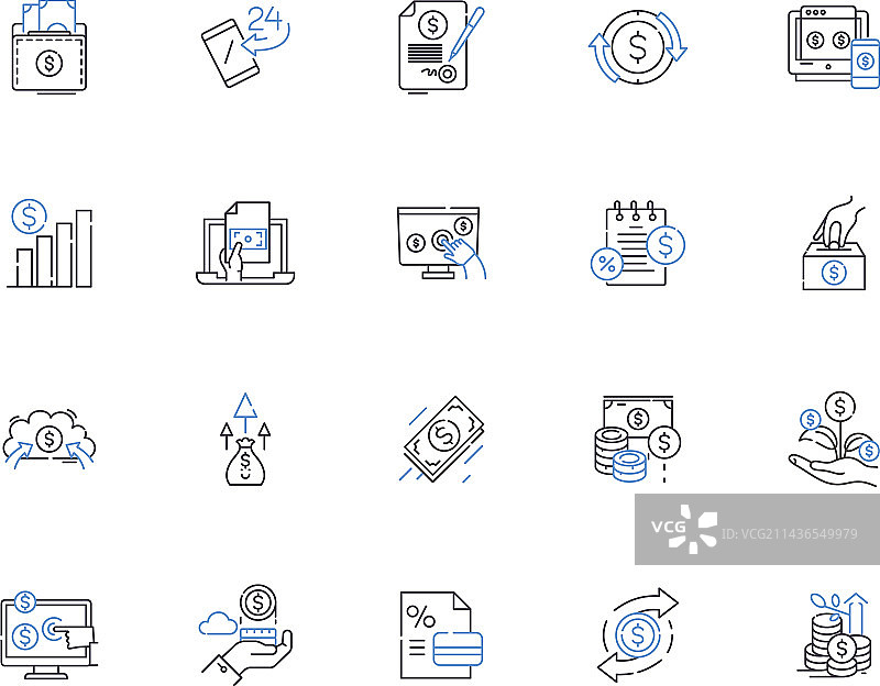 支付轮廓图标合集费用汇款图片素材