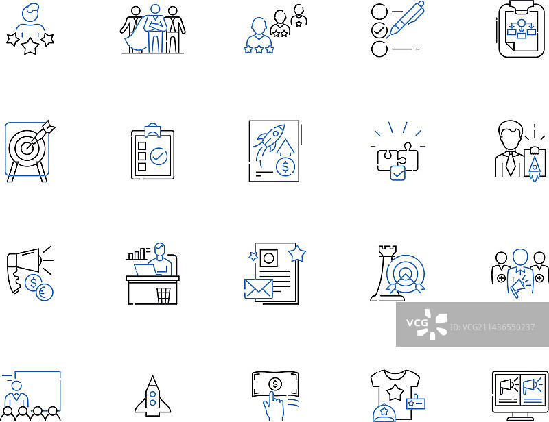 公共和政府关系轮廓图标图片素材