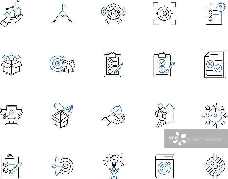 目标大纲图标集合图片素材