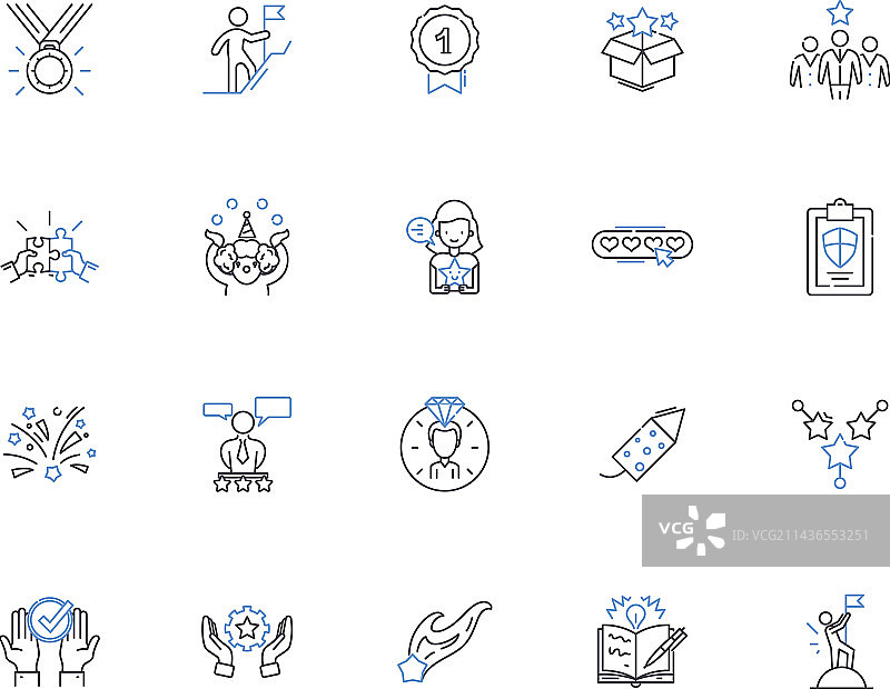 商业成功轮廓图标合集图片素材