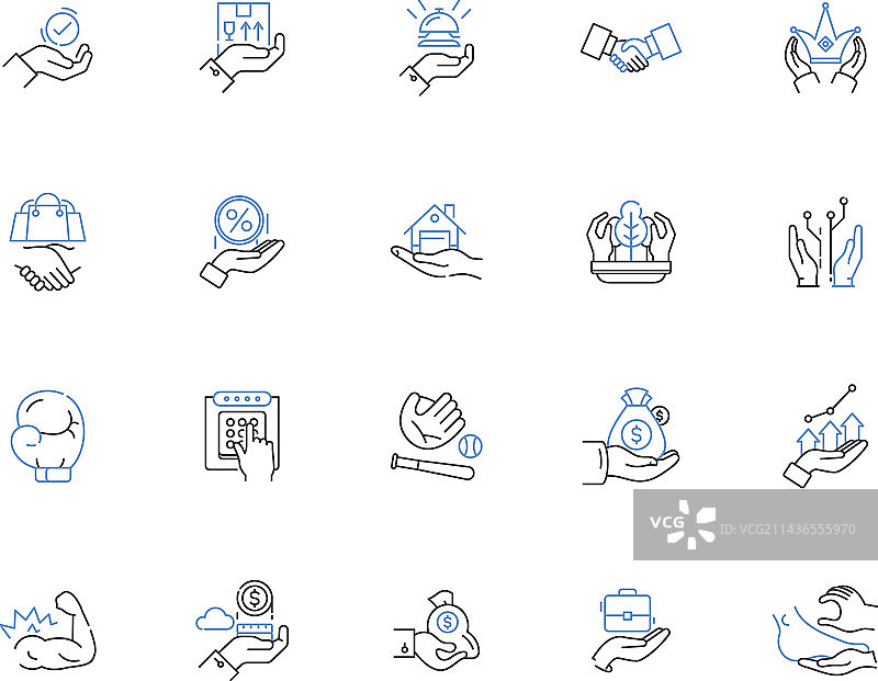 增长轮廓图标合集图片素材