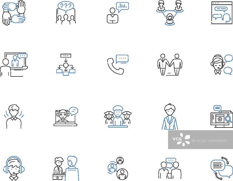 客户轮廓图标集合图片素材