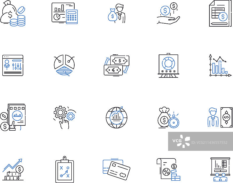 金融大纲图标收集资金融资图片素材