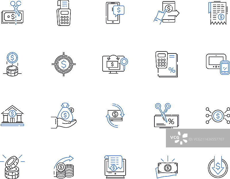 支付轮廓图标合集费用汇款图片素材