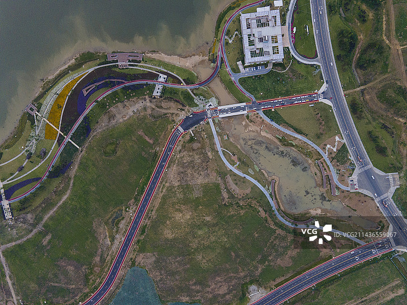 航拍公园图片素材