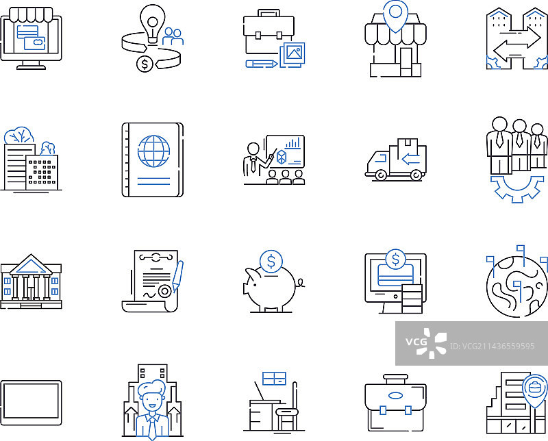 分销和仓储轮廓图标图片素材