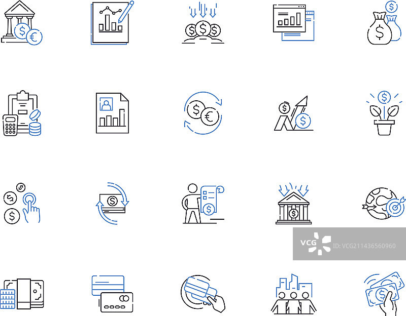 投资轮廓图标合集图片素材