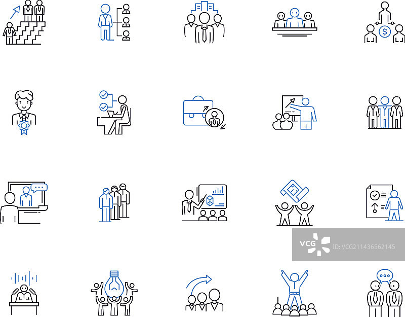 男性商务轮廓图标合集图片素材