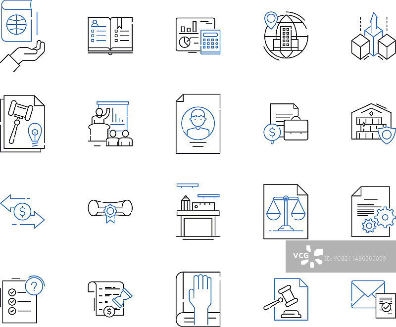 法律部门轮廓图标律师合集图片素材