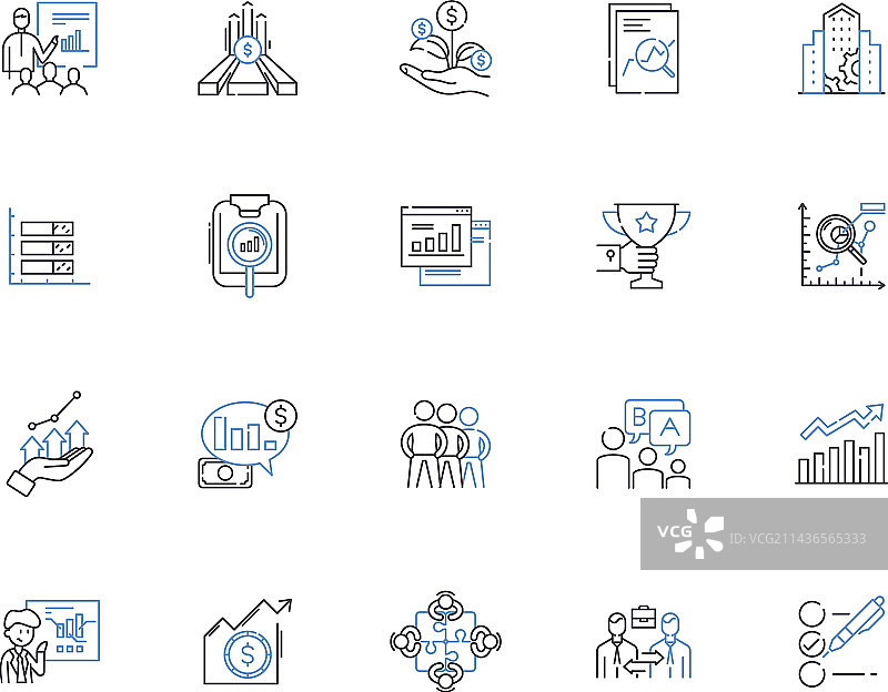 发展大纲图标合集图片素材