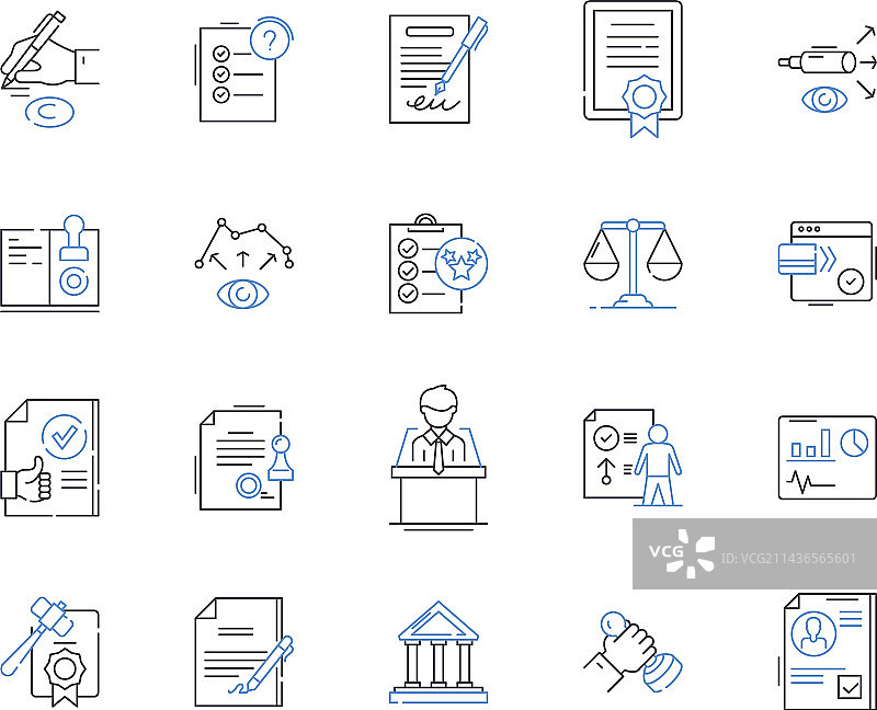 法律部门轮廓图标律师合集图片素材