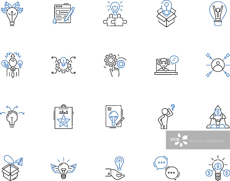 创意生成轮廓图标合集图片素材