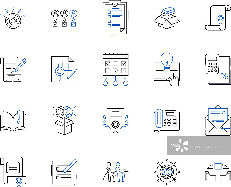 效率大纲图标合集图片素材