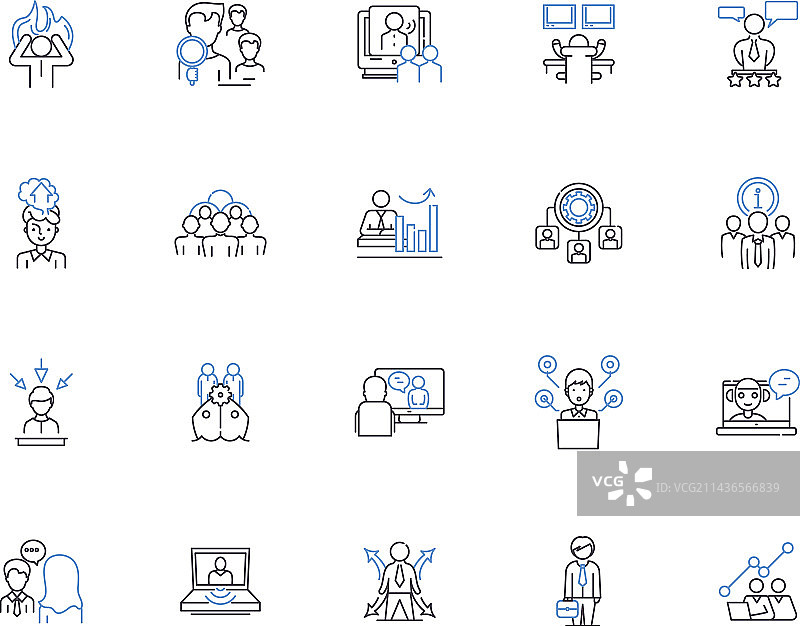 经纪人轮廓图标合集图片素材