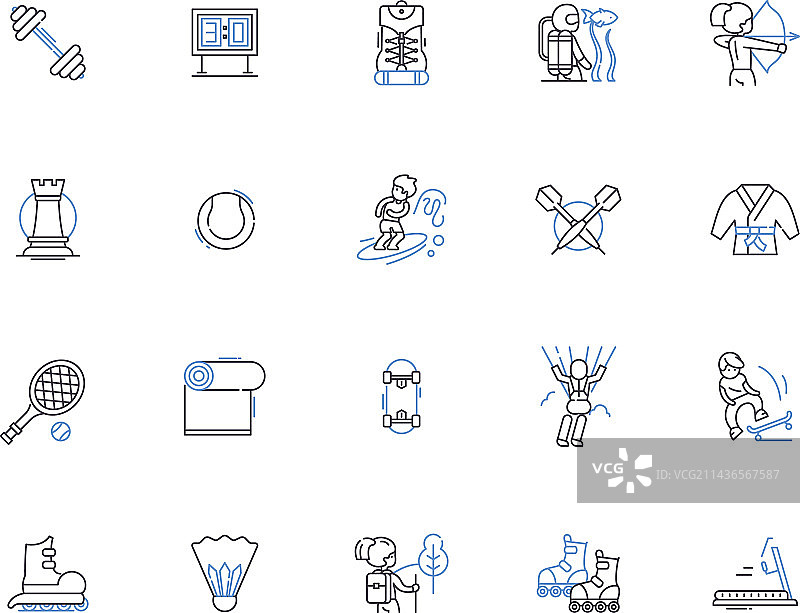 运动轮廓图标合集：运动竞技图片素材