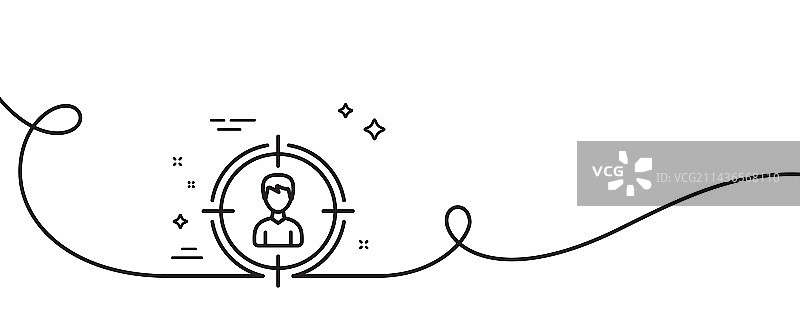 猎头线性图标商业目标标志图片素材