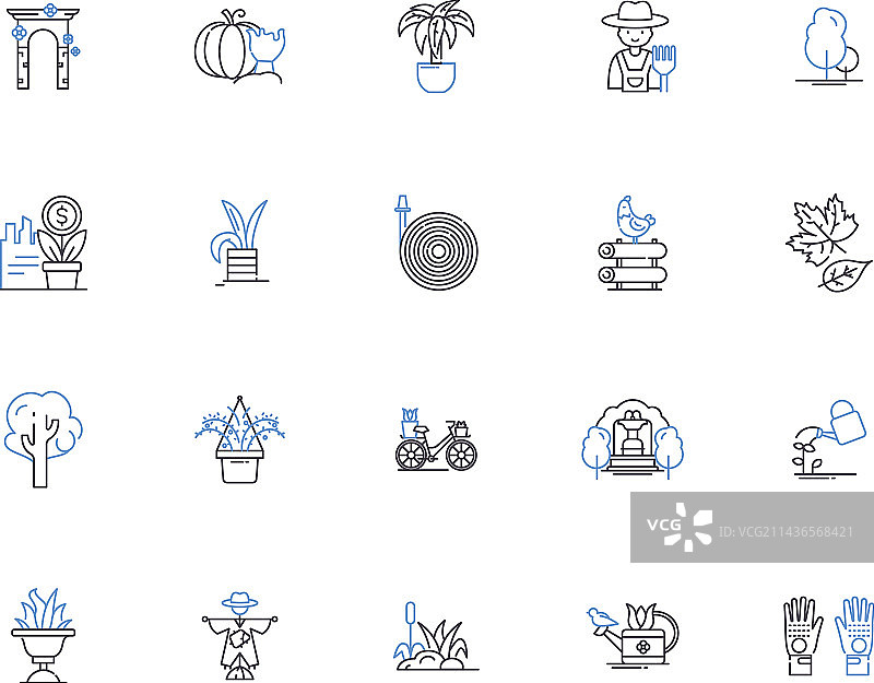 农业轮廓图标合集：农业图片素材