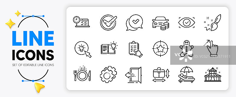 日光浴床能源购车网页应用线性图标图片素材