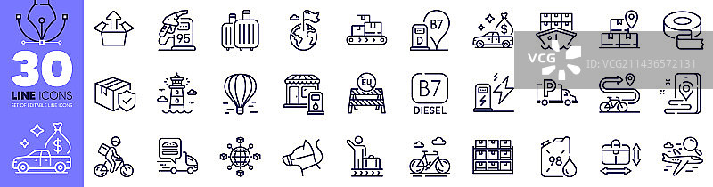 物流网络充电站和灯塔图片素材