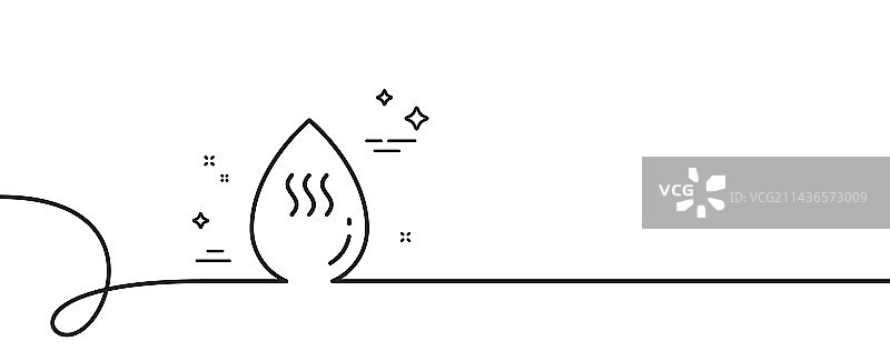 热水滴线图标清洁水标志图片素材