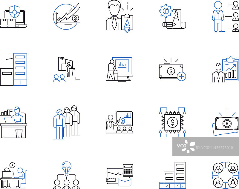 分销和仓储轮廓图标图片素材