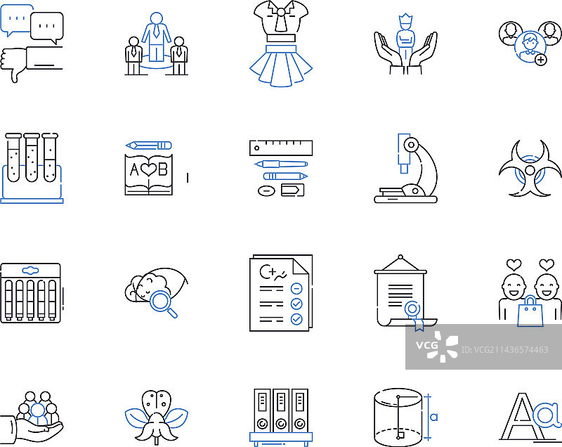 专业教育大纲图标合集图片素材