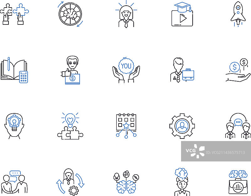 激励线框图标合集图片素材