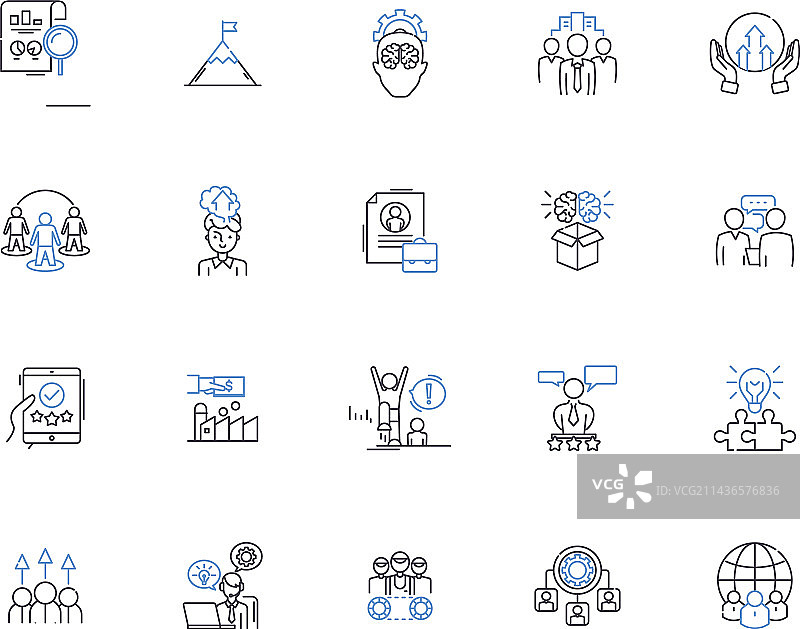 创业概要图标集图片素材