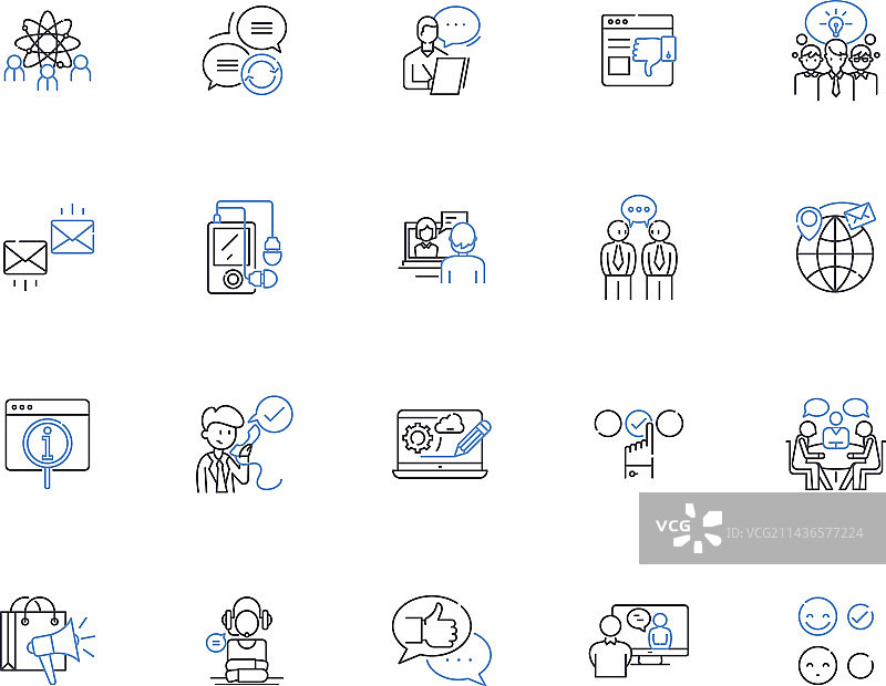 演讲大纲图标合集图片素材