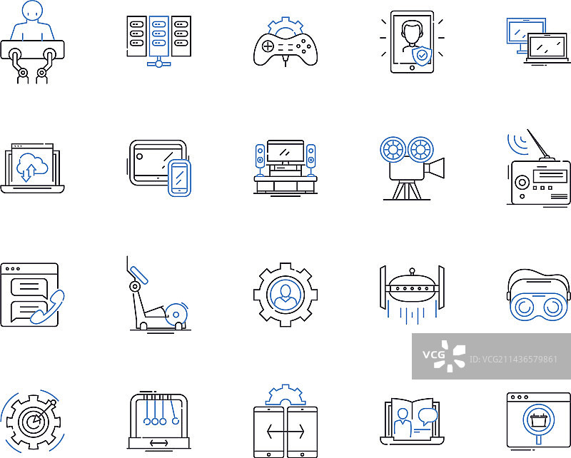 汽车技术轮廓图标合集图片素材