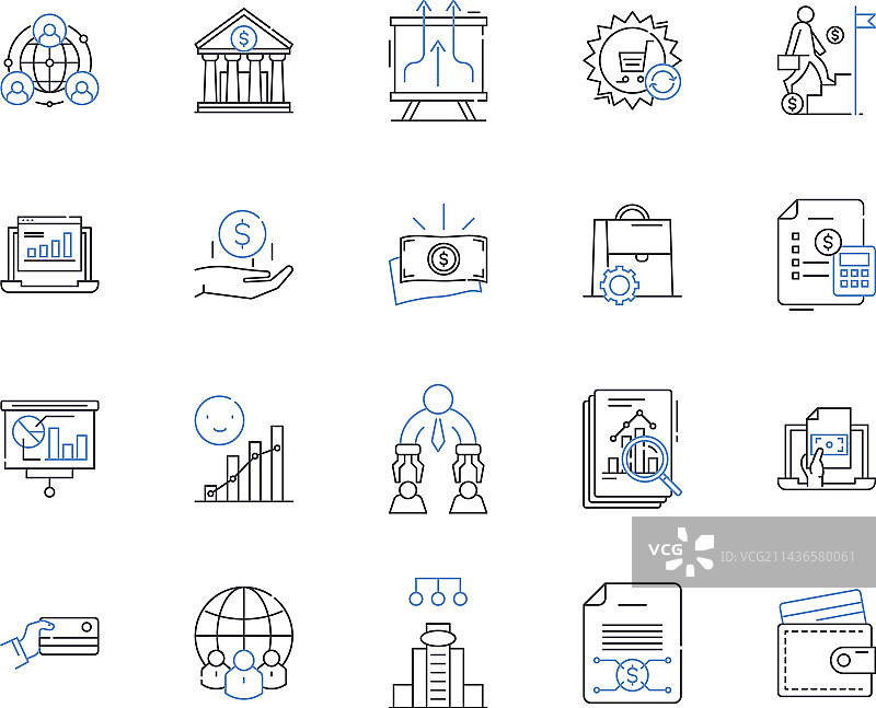 并购概要图标合集图片素材