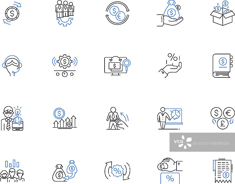 信贷轮廓图标合集图片素材
