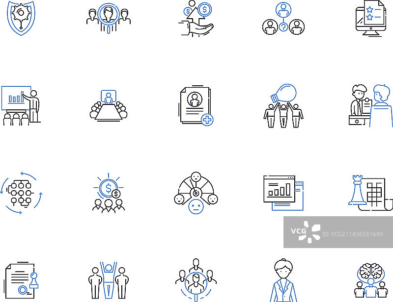 经理轮廓图标集主管图片素材